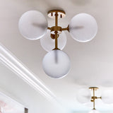 STORE FIXTURE - Ashleigh Semi Flush - Aged Brass LIGHITING - store fixture Hudson Valley Lighting