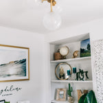 STORE FIXTURE - Ashleigh Semi Flush - Aged Brass LIGHITING - store fixture Hudson Valley Lighting