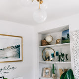 STORE FIXTURE - Ashleigh Semi Flush - Aged Brass LIGHITING - store fixture Hudson Valley Lighting