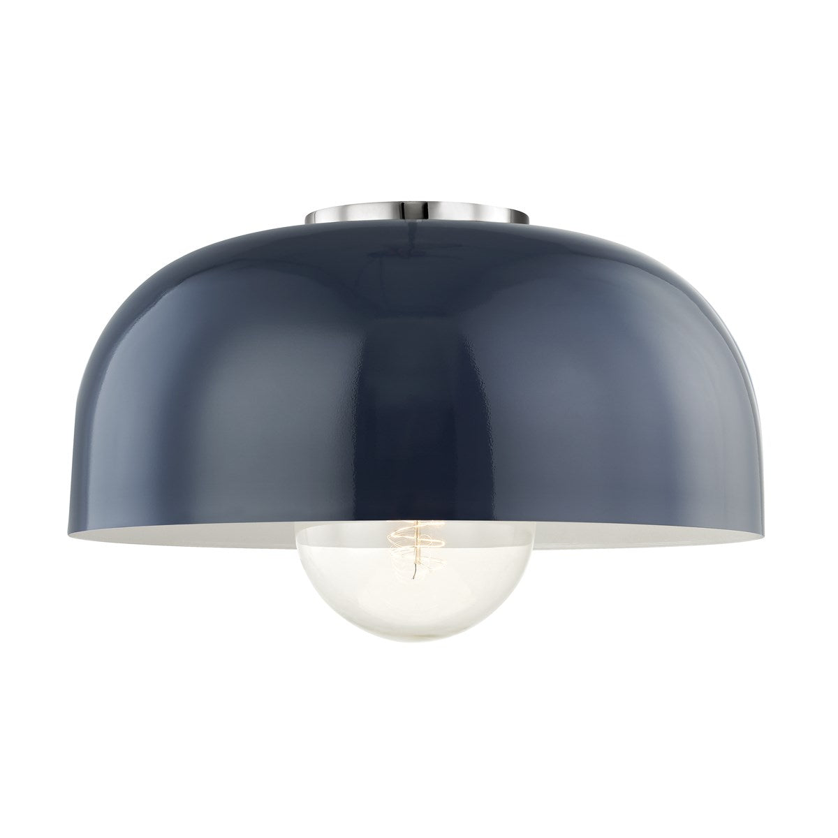 Avery Semi Flush LIGHITING - semi-flush Hudson Valley Lighting Navy Polished Nickel