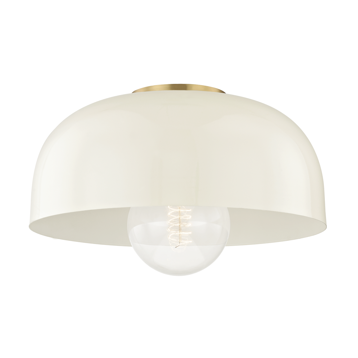 Avery Semi Flush LIGHITING - semi-flush Hudson Valley Lighting Cream Aged Brass