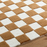 Brooks Checkered Camel Rug 0-RUGS - wool Surya