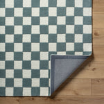 Brooks Checkered Teal Rug 0-RUGS - wool Surya