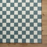 Brooks Checkered Teal Rug 0-RUGS - wool Surya