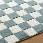 Brooks Checkered Teal Rug 0-RUGS - wool Surya