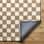 Brooks Checkered Tan Rug 0-RUGS - wool Surya