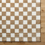 Brooks Checkered Tan Rug 0-RUGS - wool Surya