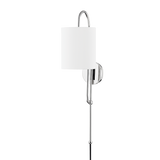 Caroline Plug-in Sconce LIGHTING - sconce Hudson Valley Lighting Polished Nickel