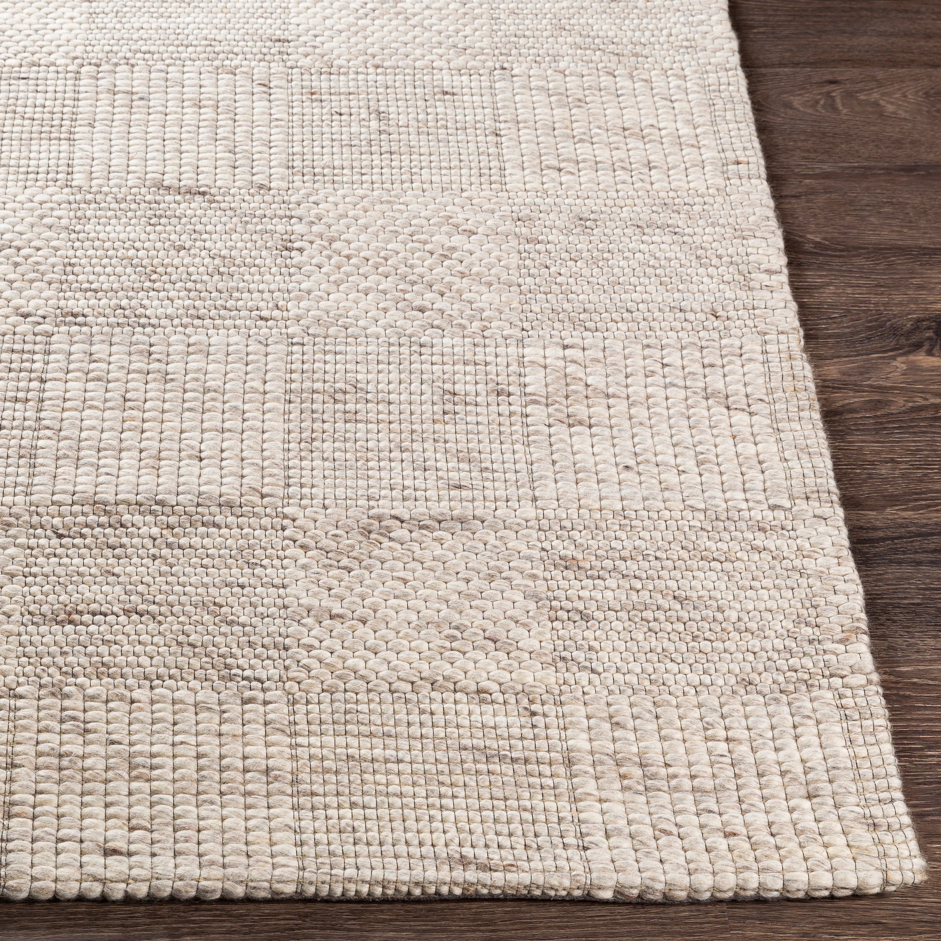 Colette Oatmeal Checkered Rug 0-RUGS - wool Surya