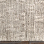 Colette Oatmeal Checkered Rug 0-RUGS - wool Surya