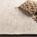 Colette Oatmeal Checkered Rug 0-RUGS - wool Surya