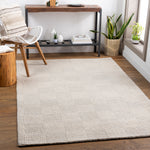 Colette Ivory Checkered Rug 0-RUGS - wool Surya