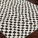 Floyd Black Checkered Rug 0-RUGS - patterned Surya