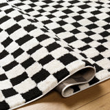 Floyd Black Checkered Rug 0-RUGS - patterned Surya