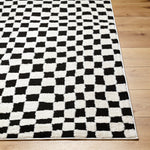 Floyd Black Checkered Rug 0-RUGS - patterned Surya