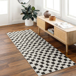 Floyd Black Checkered Rug 0-RUGS - patterned Surya