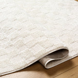 Floyd Ivory Checkered Rug 0-RUGS - patterned Surya