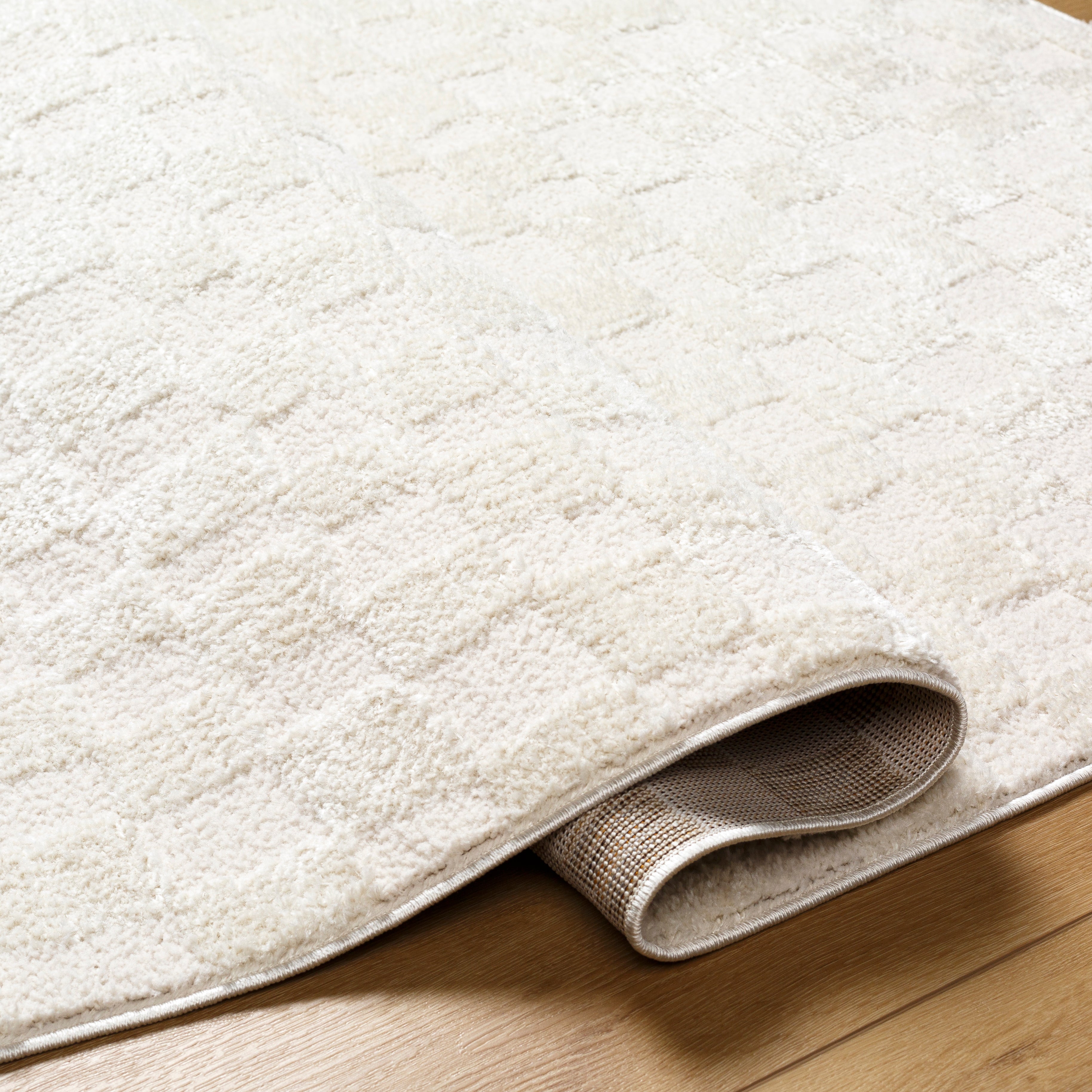 Floyd Ivory Checkered Rug 0-RUGS - patterned Surya