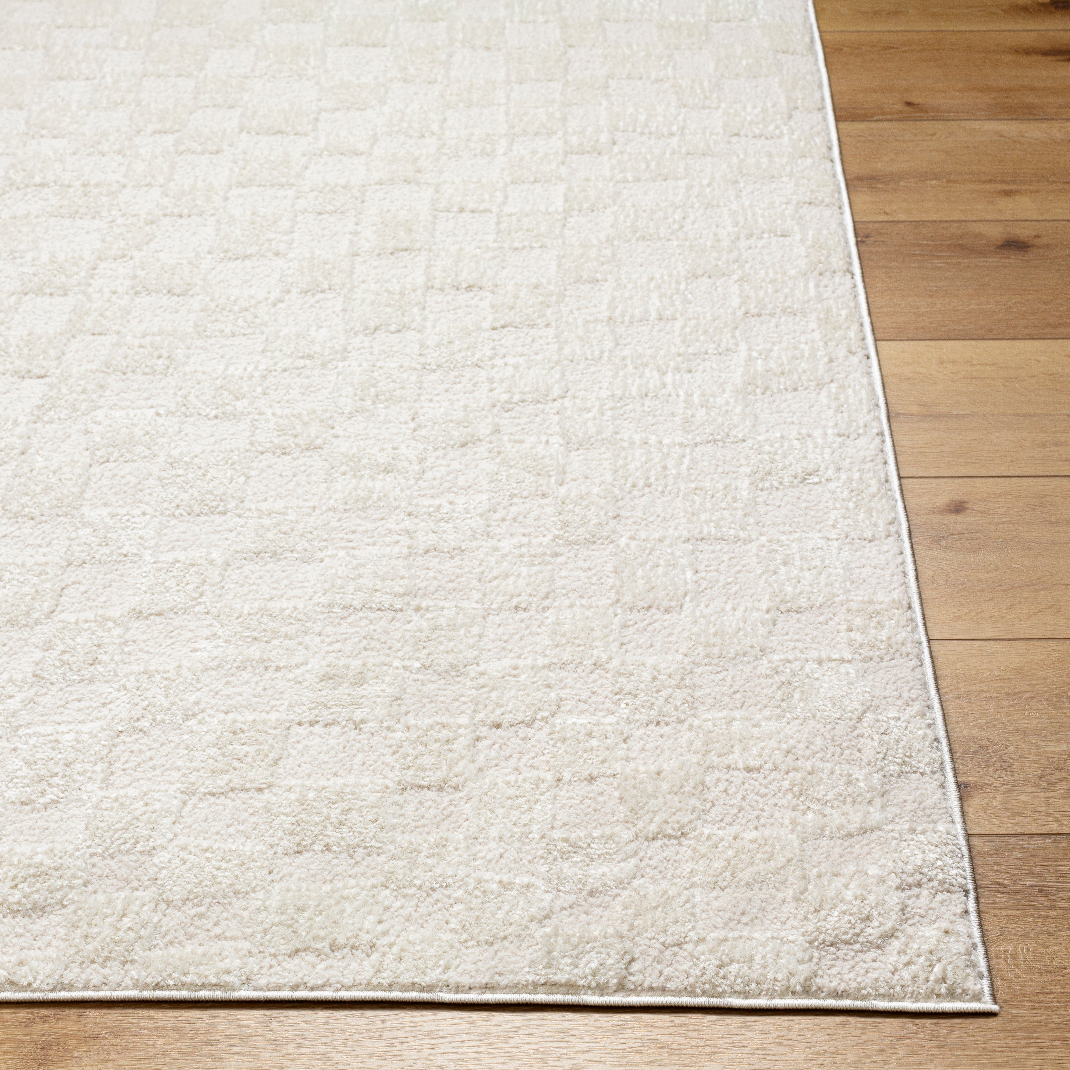 Floyd Ivory Checkered Rug 0-RUGS - patterned Surya