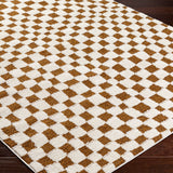 Floyd Camel Checkered Rug 0-RUGS - patterned Surya