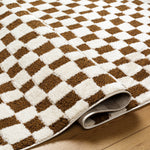 Floyd Camel Checkered Rug 0-RUGS - patterned Surya