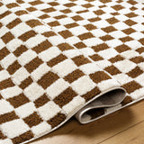 Floyd Camel Checkered Rug 0-RUGS - patterned Surya