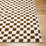 Floyd Camel Checkered Rug 0-RUGS - patterned Surya