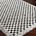 Floyd Black Border Checkered Rug 0-RUGS - patterned Surya