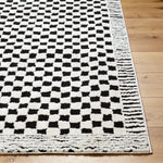 Floyd Black Border Checkered Rug 0-RUGS - patterned Surya