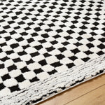 Floyd Black Border Checkered Rug 0-RUGS - patterned Surya