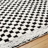 Floyd Black Border Checkered Rug 0-RUGS - patterned Surya