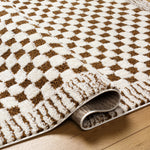 Floyd Camel Border Checkered Rug 0-RUGS - patterned Surya