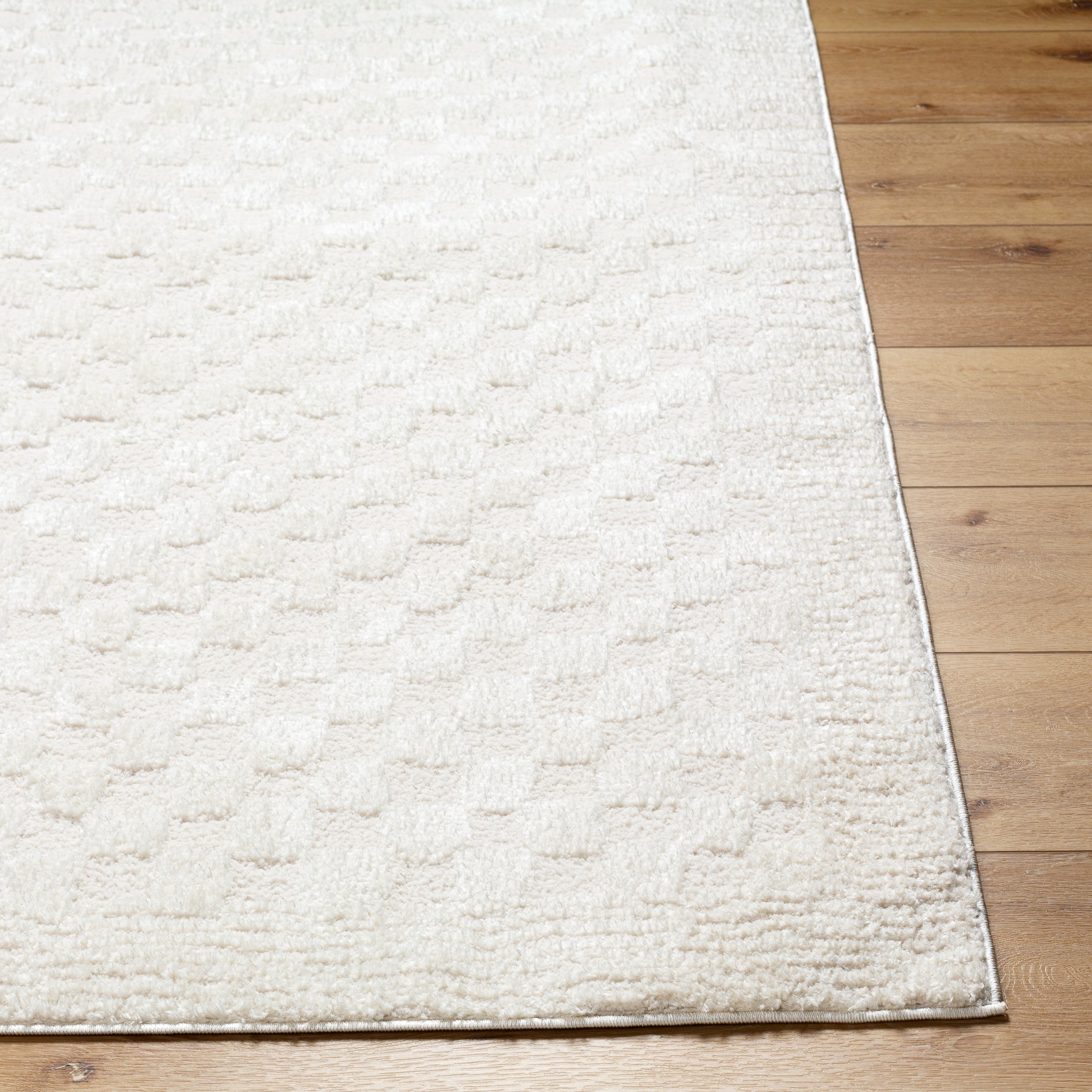 OVERSTOCK RUG - Floyd Ivory Border Checkered Rug - 9'2" x 12' IN STORE - Sale Rug Surya
