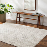 OVERSTOCK RUG - Floyd Ivory Border Checkered Rug - 9'2" x 12' IN STORE - Sale Rug Surya