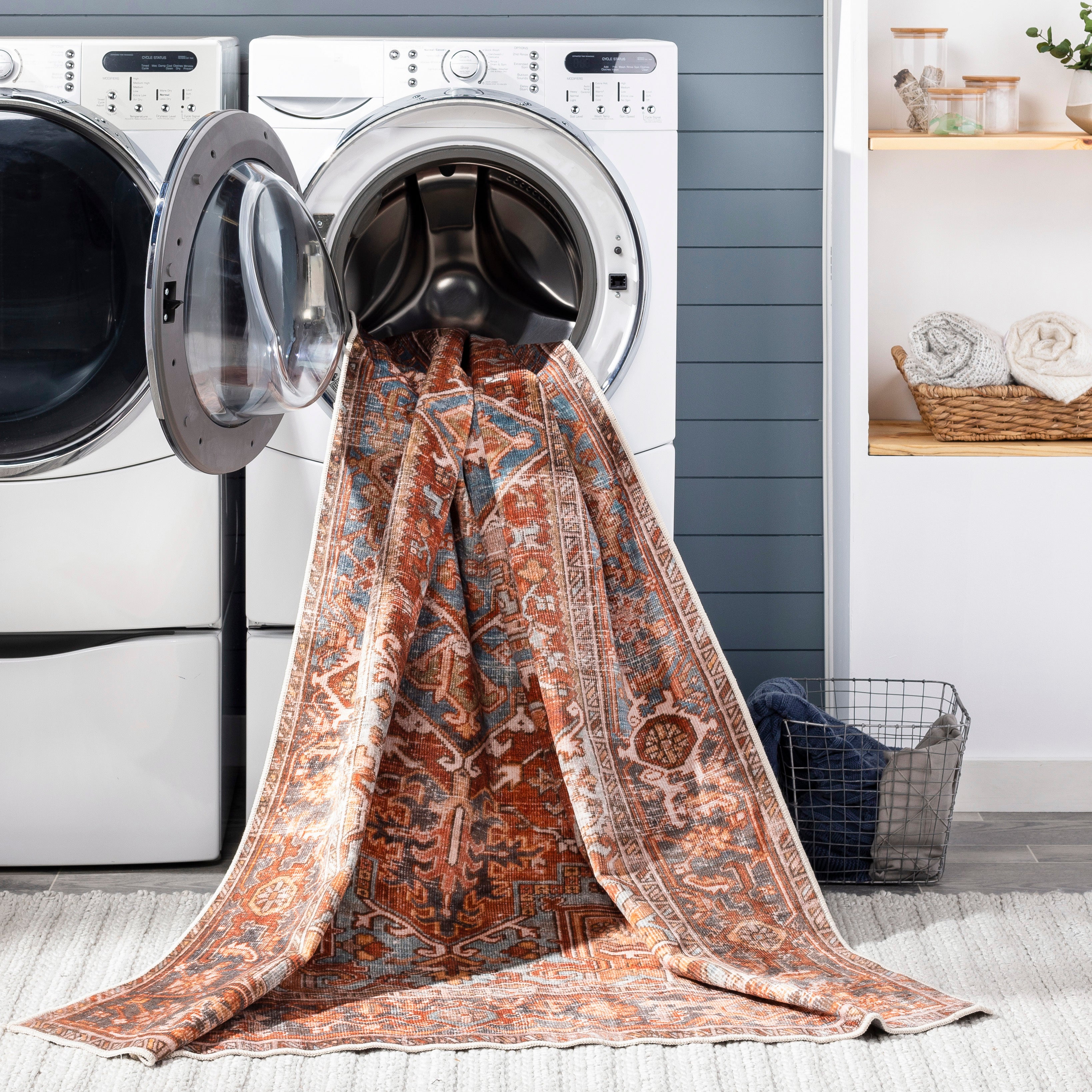 Laverne Brick / Multi Washable Rug 1 - RUGS - patterned Surya