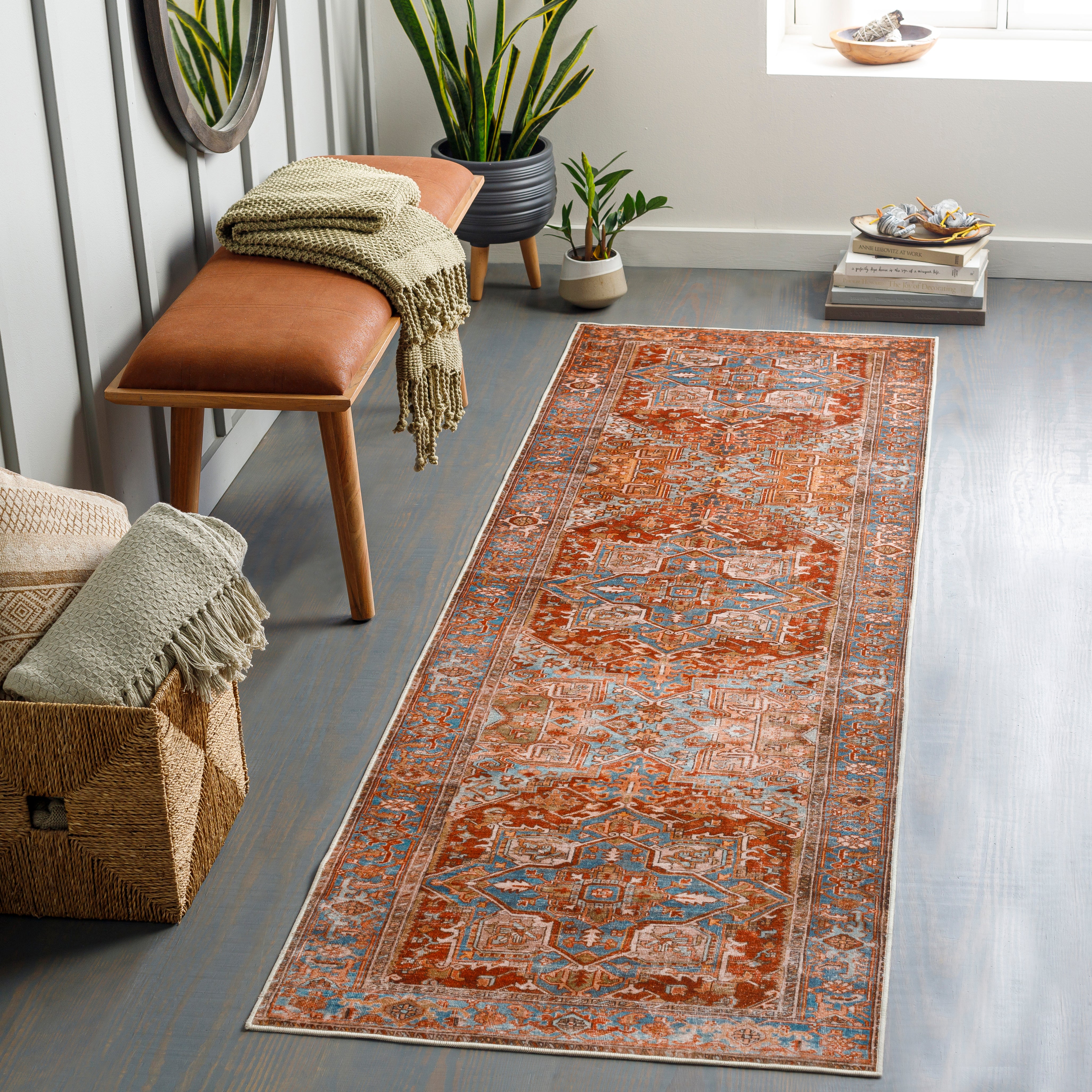 Laverne Brick / Multi Washable Rug 1 - RUGS - patterned Surya