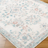 Laverne Floral Ivory Washable Rug 1 - RUGS - patterned Surya