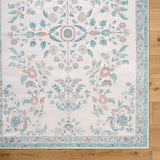 Laverne Floral Ivory Washable Rug 1 - RUGS - patterned Surya