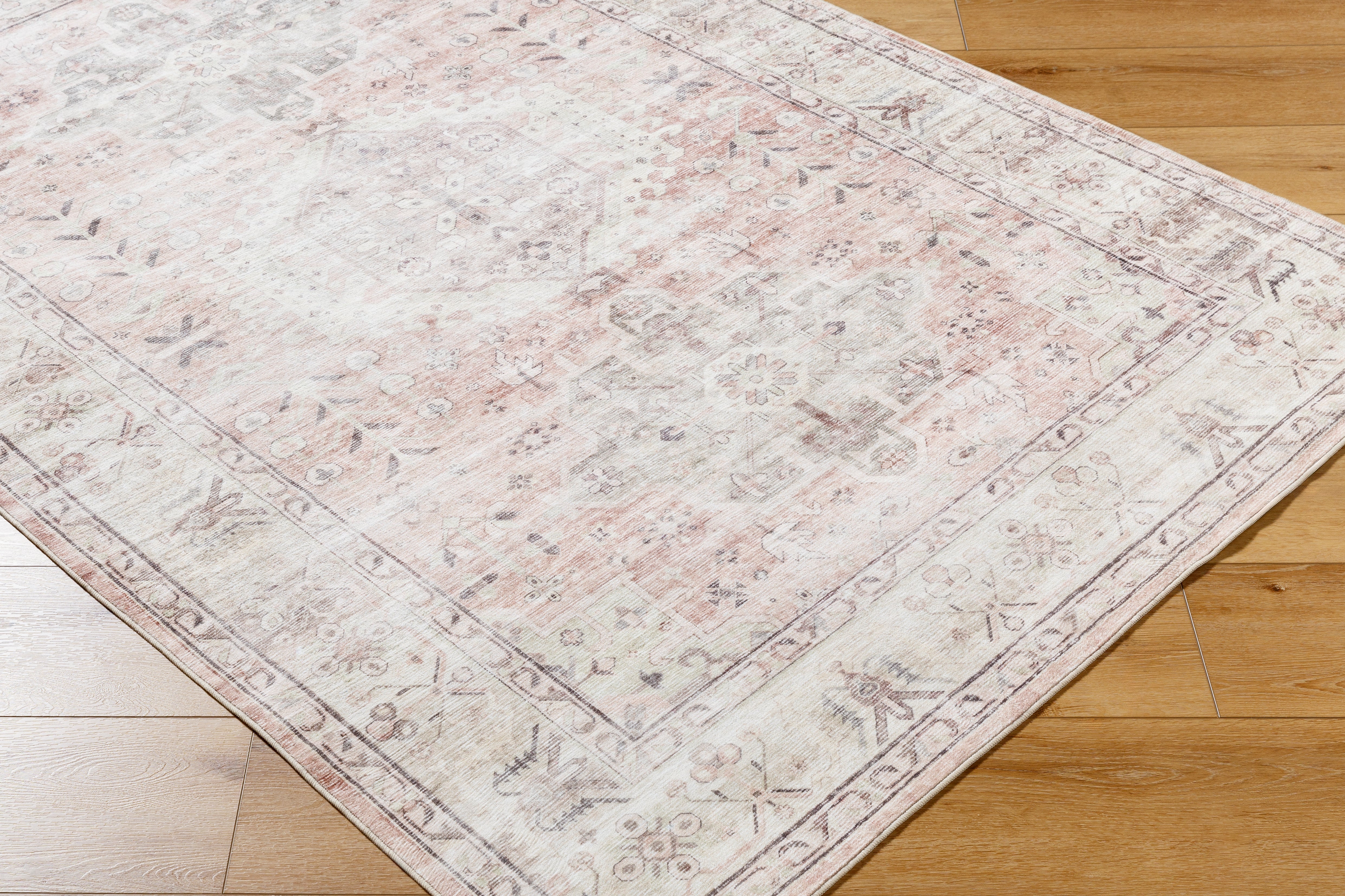 Laverne Sage / Blush Washable Rug 1 - RUGS - patterned Surya