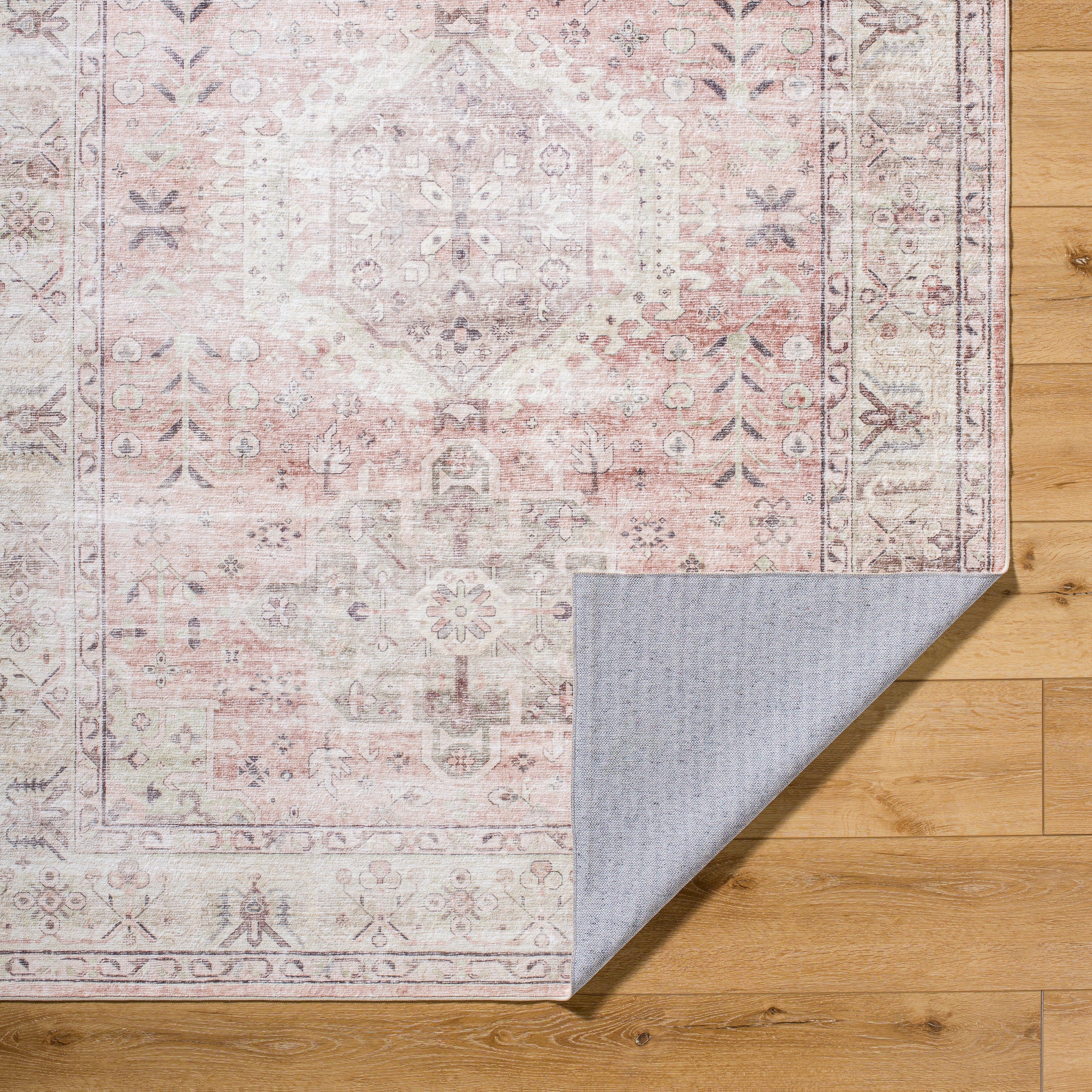 Laverne Sage / Blush Washable Rug 1 - RUGS - patterned Surya