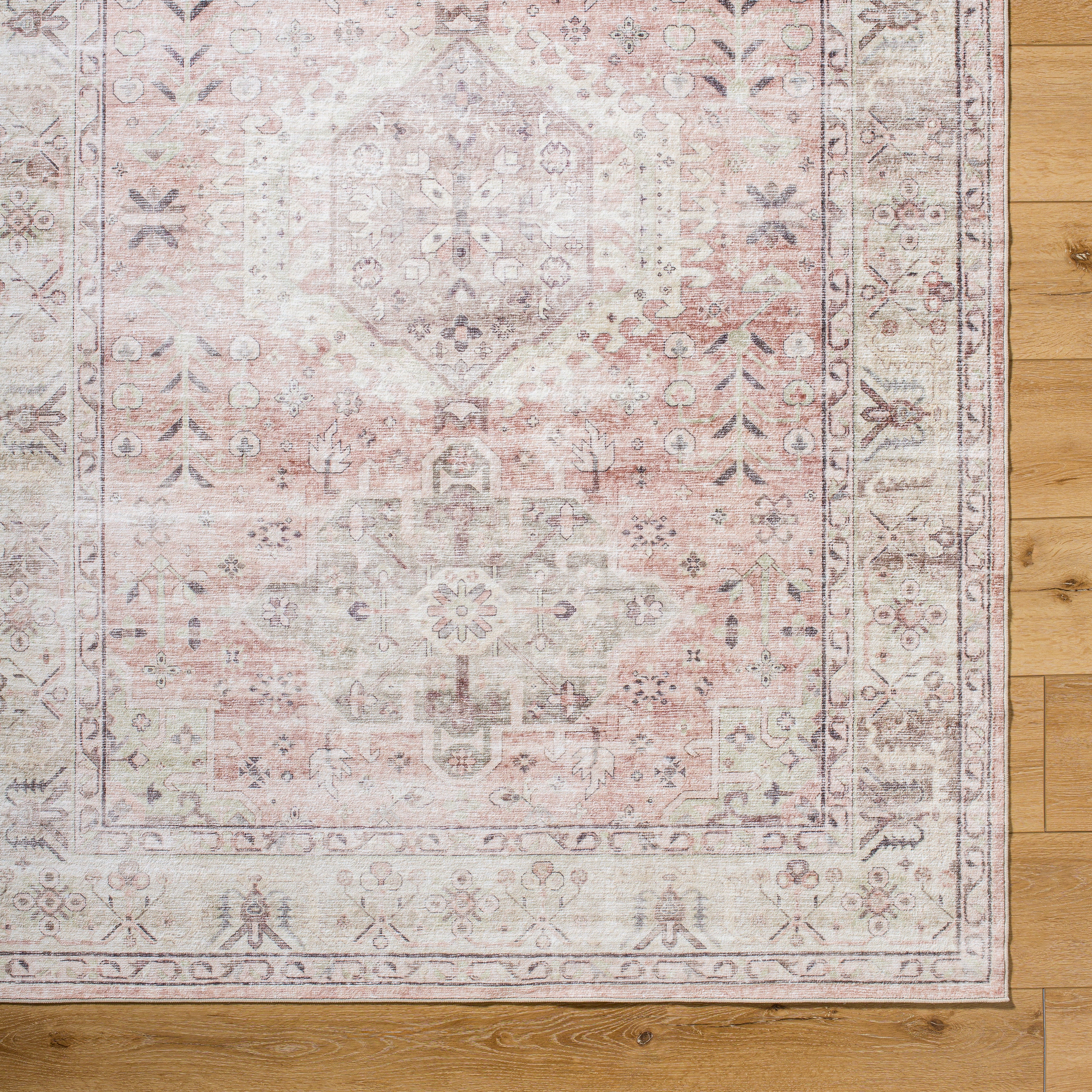 Laverne Sage / Blush Washable Rug 1 - RUGS - patterned Surya