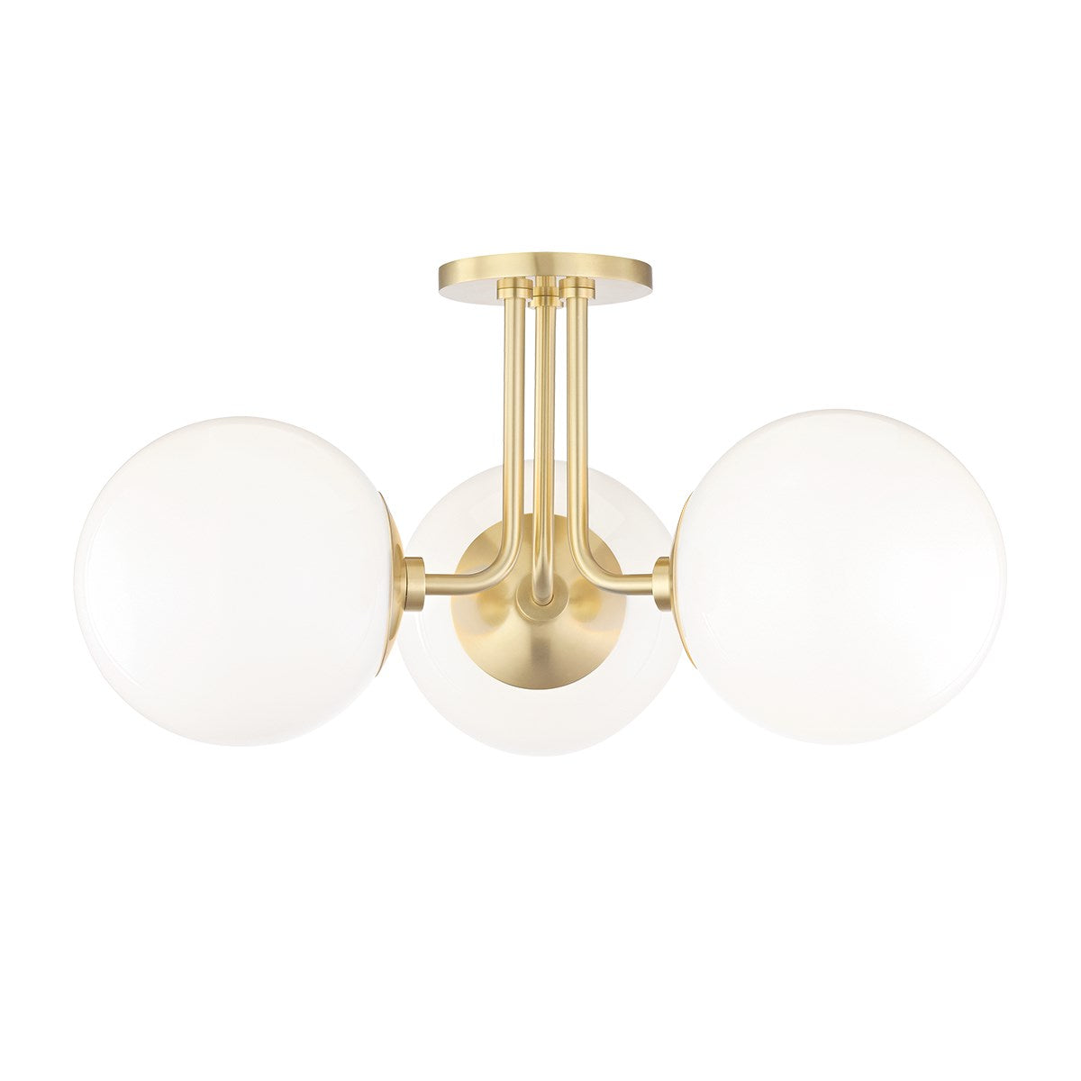 Stella Semi Flush LIGHITING - semi-flush Hudson Valley Lighting 18.25"W x 10.5"H Aged Brass