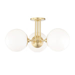Stella Semi Flush LIGHITING - semi-flush Hudson Valley Lighting 18.25"W x 10.5"H Aged Brass