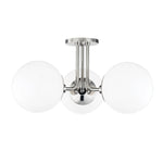 Stella Semi Flush LIGHITING - semi-flush Hudson Valley Lighting 18.25"W x 10.5"H Polished Nickel