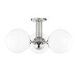 Stella Semi Flush LIGHITING - semi-flush Hudson Valley Lighting 18.25"W x 10.5"H Polished Nickel