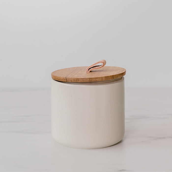 Ceramic Vanilla Canister with Lid canister David Shaw Medium