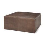 Minerva Leather Ottoman 12 - FURNITURE - bar/counter stool Mercana Medium Brown