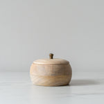 Round Wood Jar with Lid - Rug & Weave 