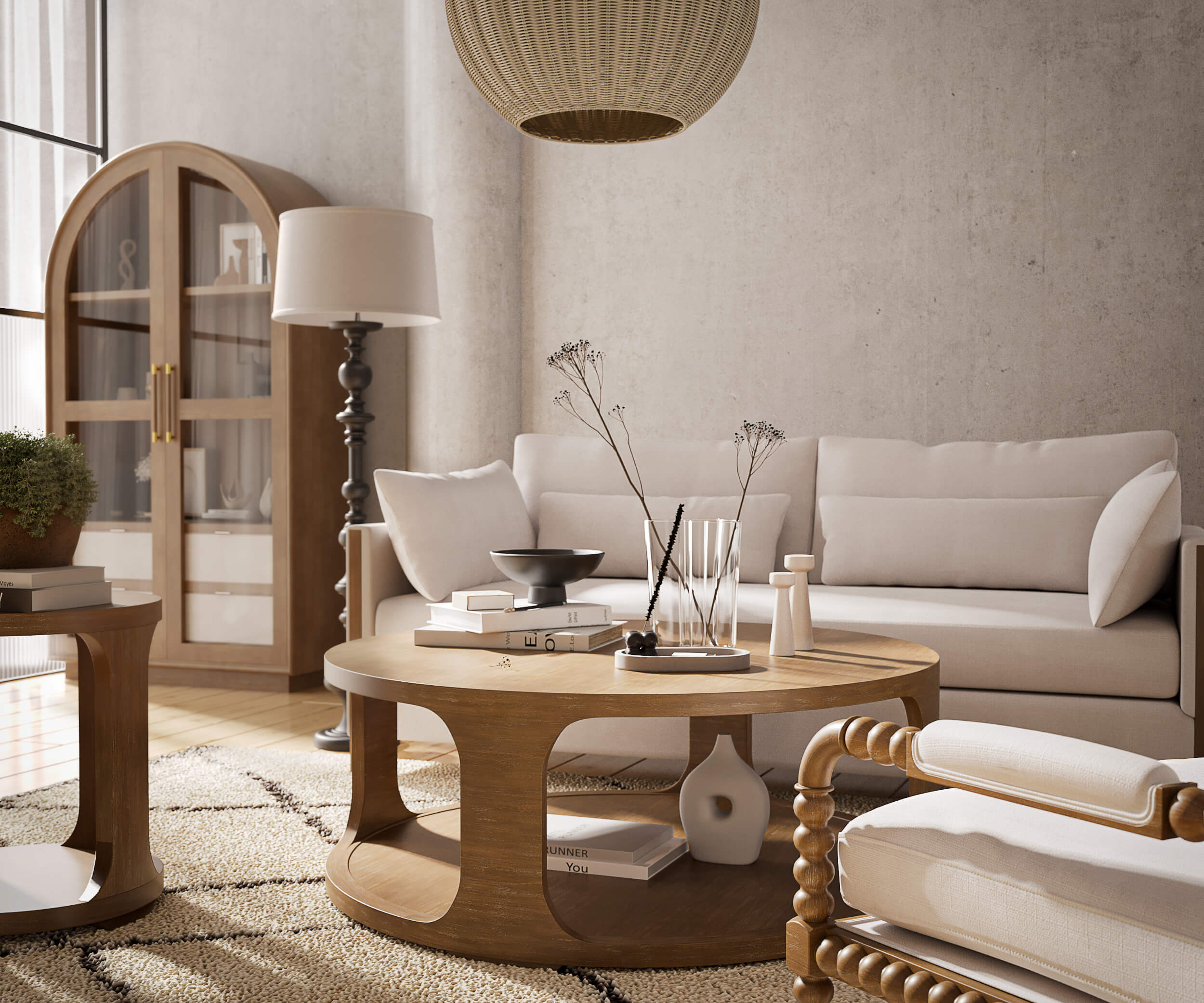 Corte Round Coffee Table FURNITURE - coffee table Bramble