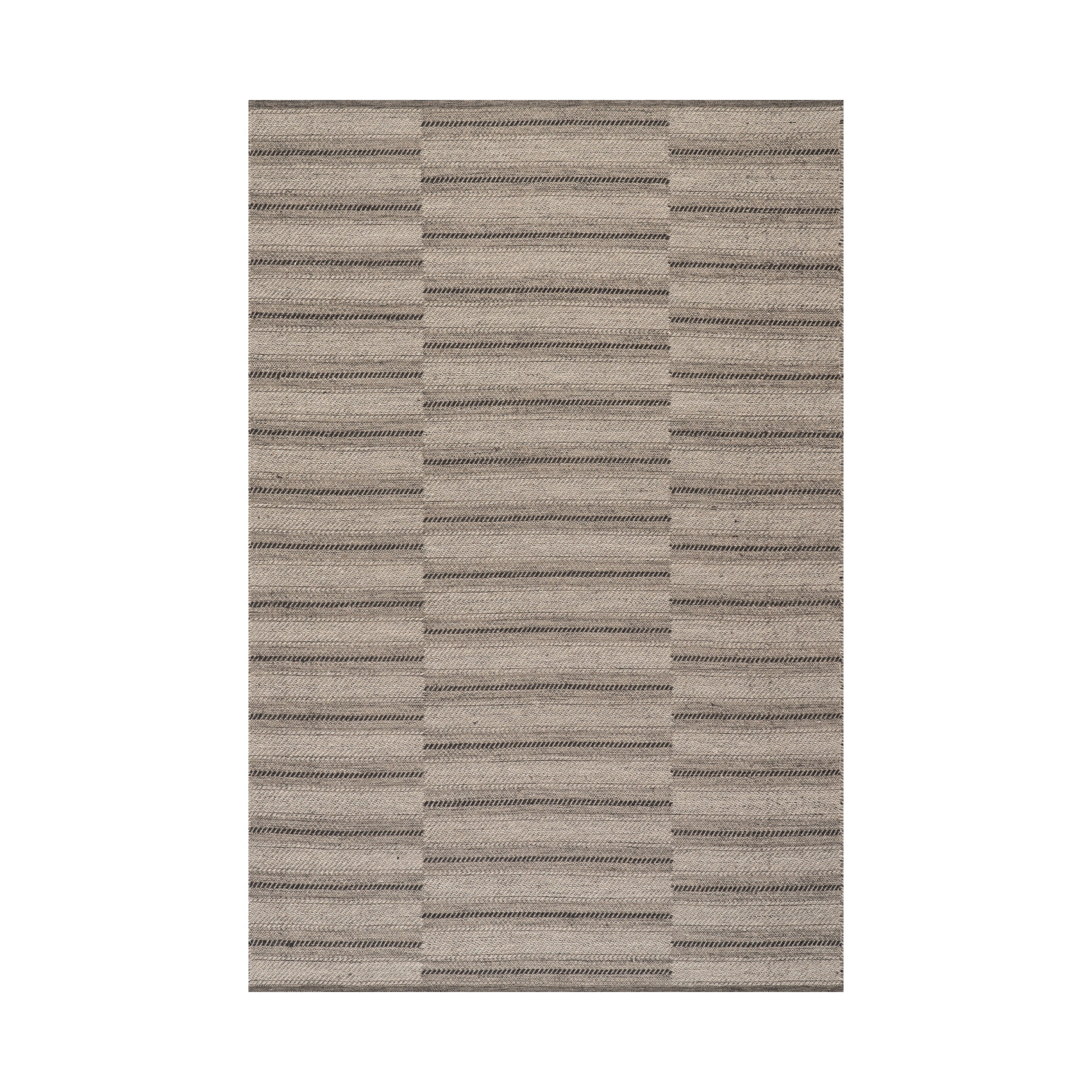 Nate Berkus Mateo Striped Wool Cozy Area Rug RUGS - wool Dash & Albert Brown 3' x 5'